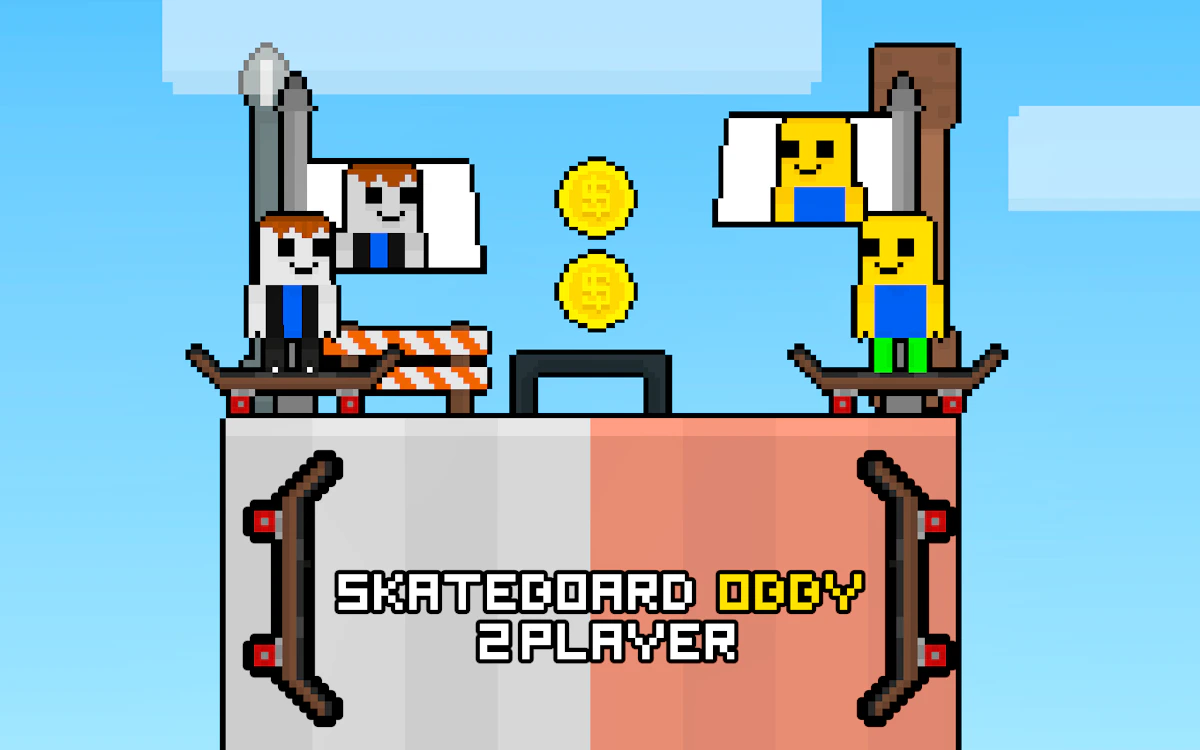 Play Skateboard Obby 2 Player — free online Two Player game