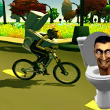 Skibidi Toilet Bike Riding