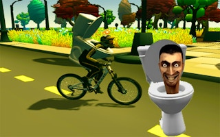 Skibidi Toilet Bike Riding