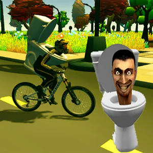 Skibidi Toilet Bike Riding Thumbnail