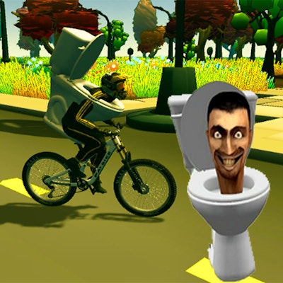 Skibidi Toilet Bike Riding By Gamepix