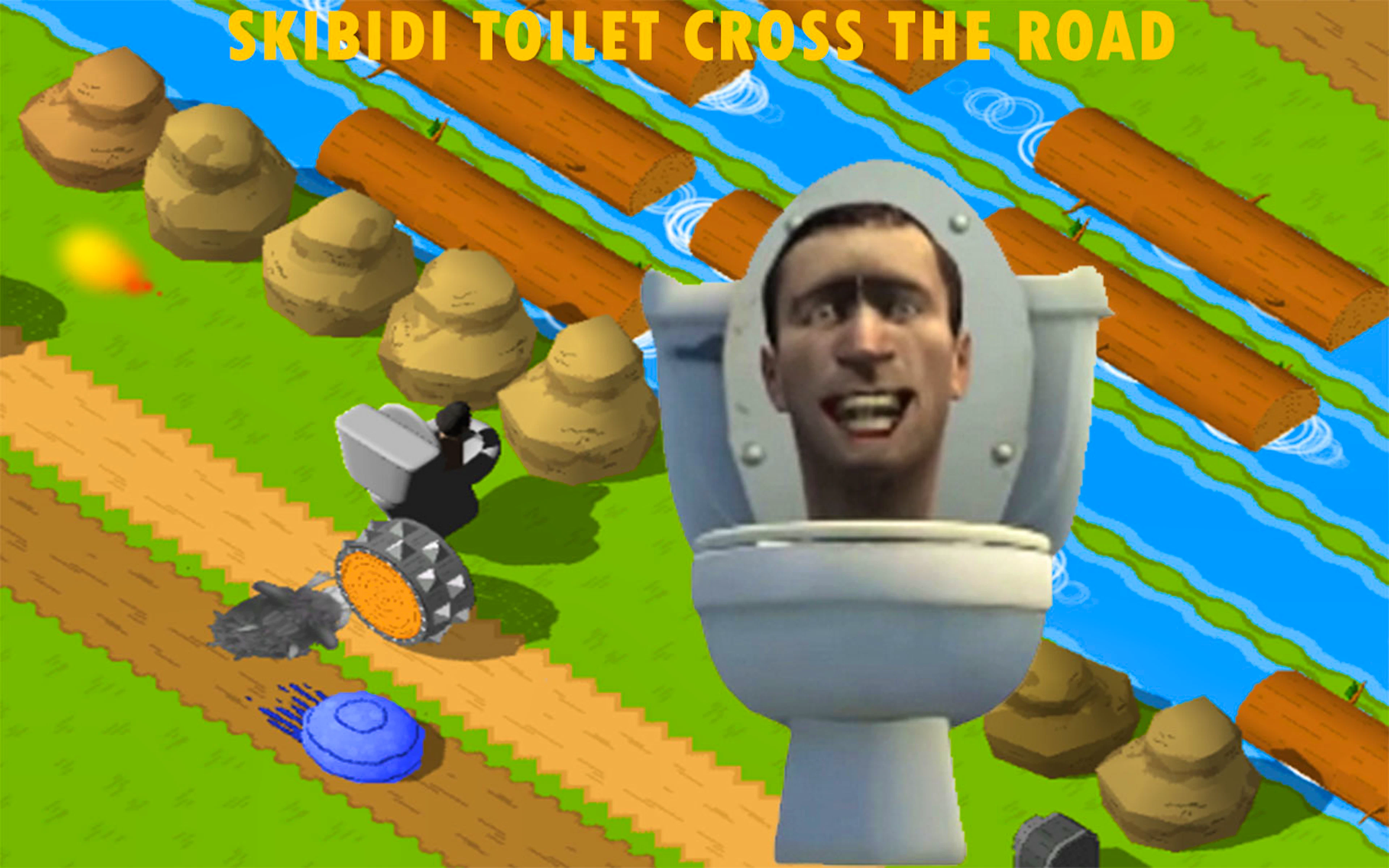 Skibidi Toilet Cross The Road