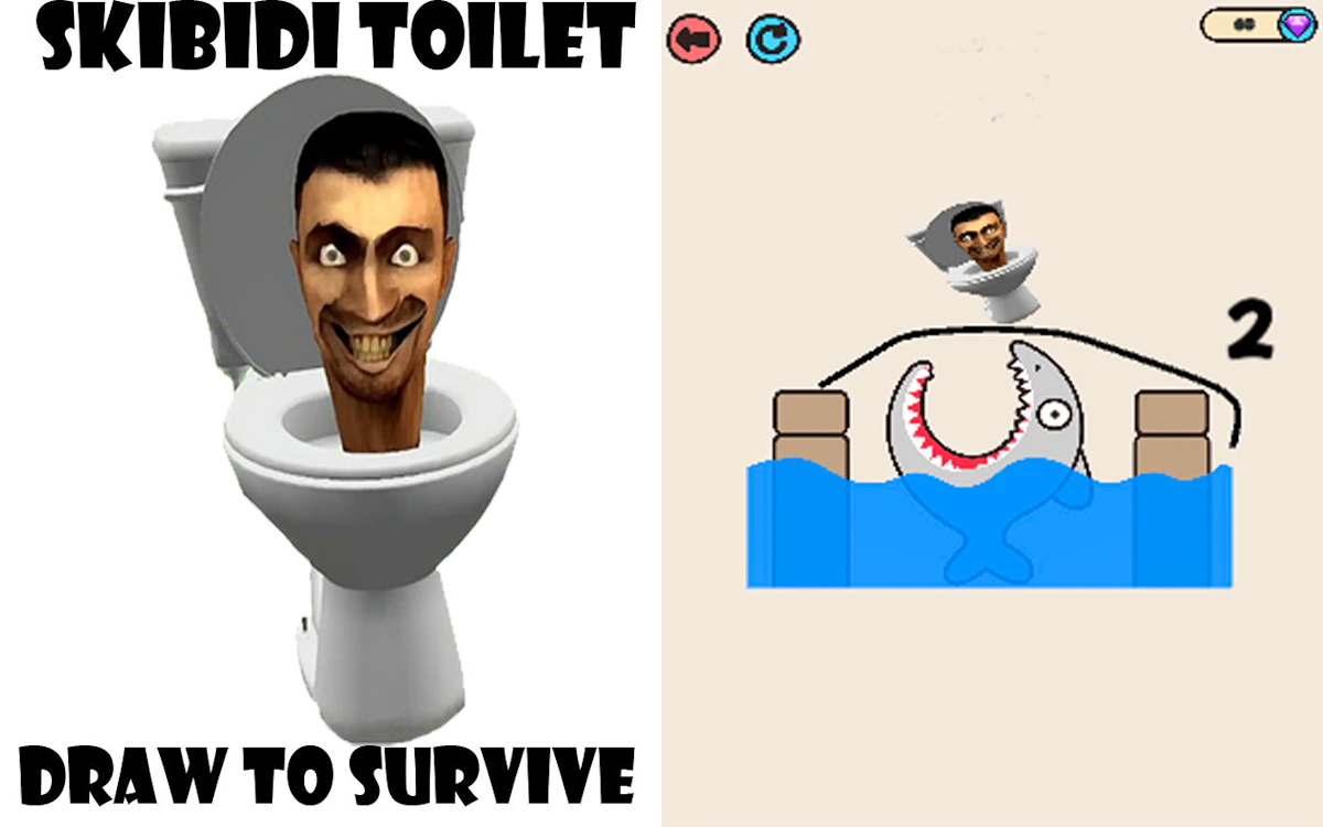 Play Skibidi Toilet Draw to Survive — free online Drawing game