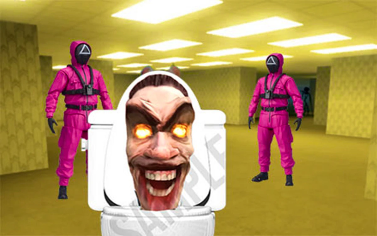 Play Skibidi Toilet in Squid Game Backrooms — free online Escape game