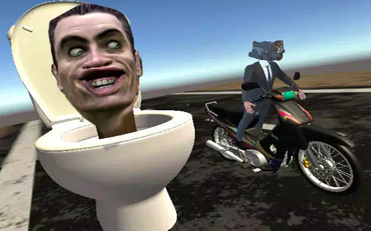 Play Skibidi Toilet Moto Bike Racing 2 — free online Skibidi Toilet game