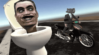 Skibidi Toilet Moto Bike Racing 2 game cover