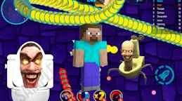 Skibidi Toilet Snake.io in Minecraft
