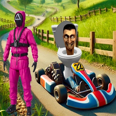 Skibidi Toilet Squid Game Kart Racing Online By Gamepix