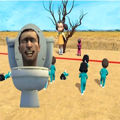 Skibidi Toilet Squid Game Red Light By Gamepix