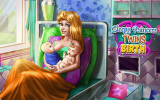 Sleepy Princess Twins Birth game cover