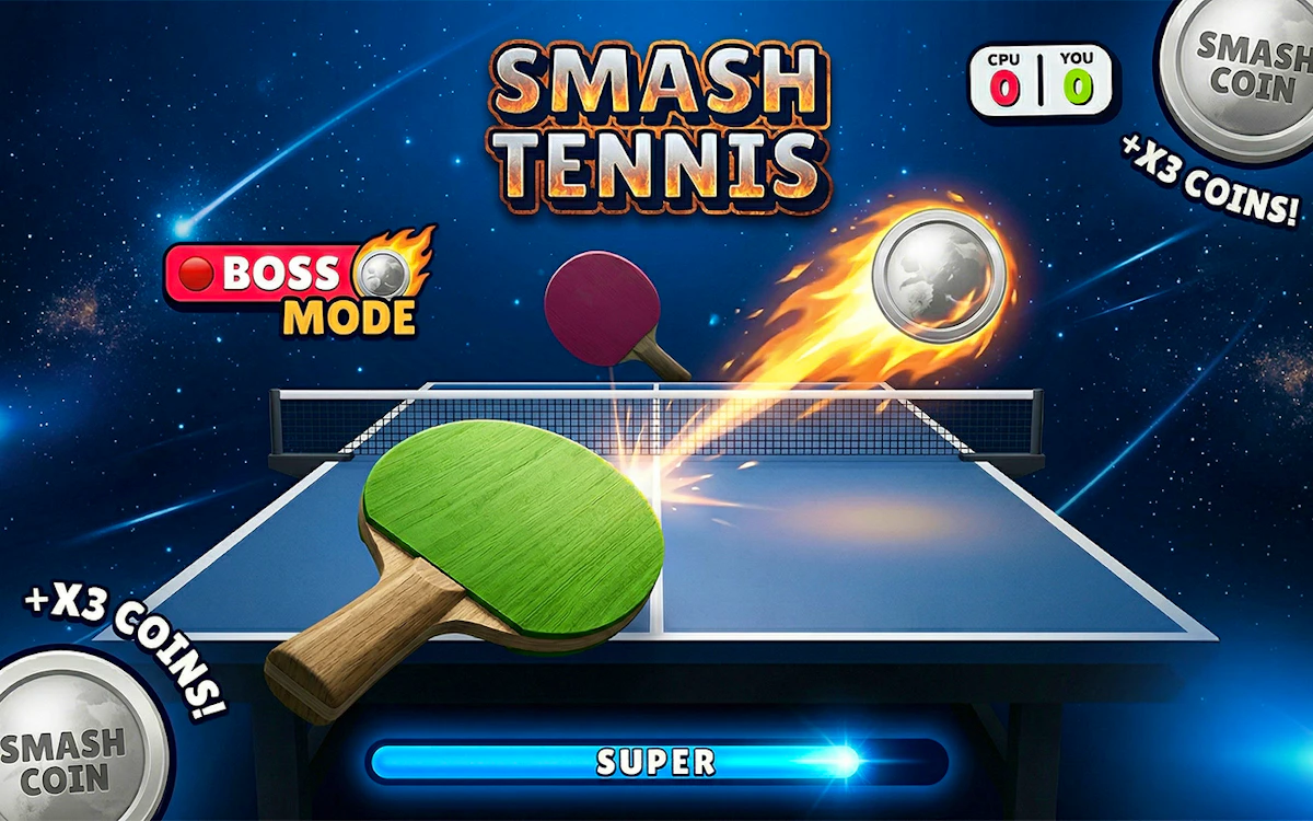 Play Smash Tennis — free online Sports game