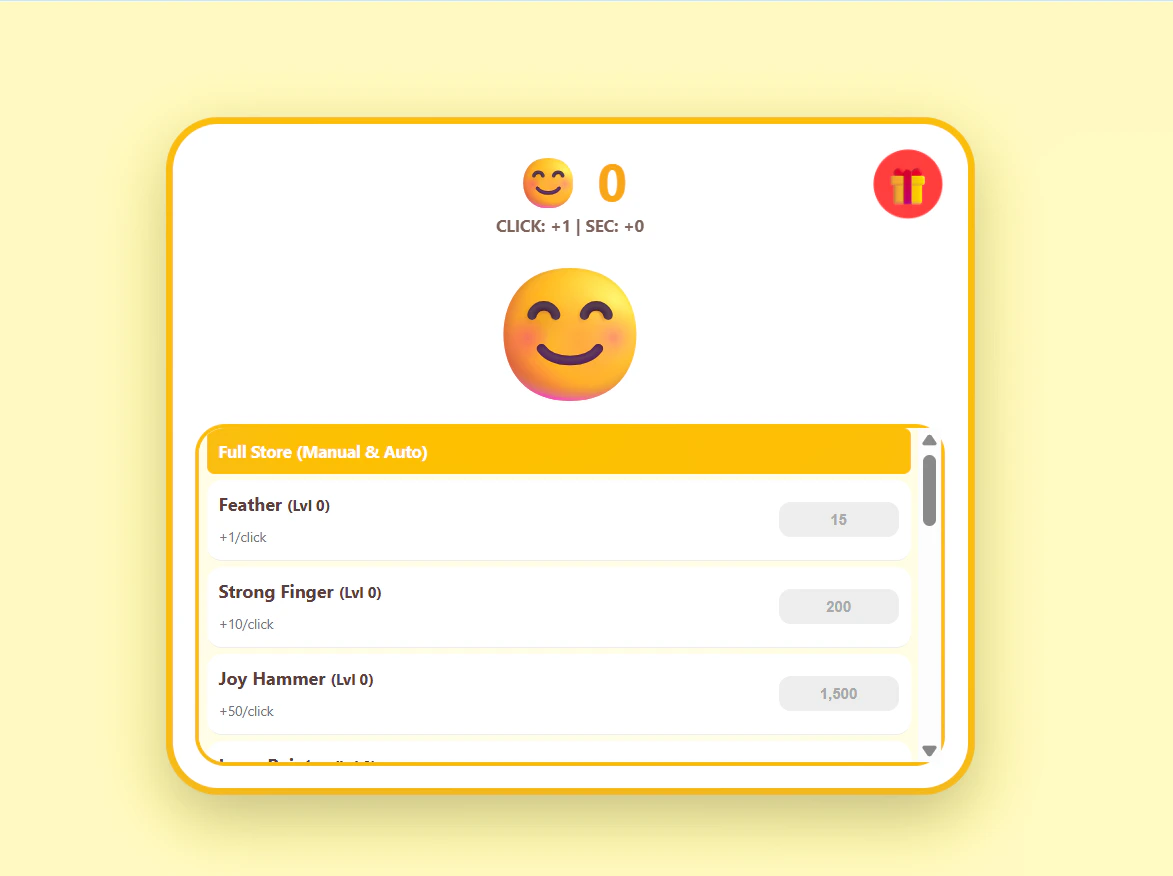 Smiley Face Clicker