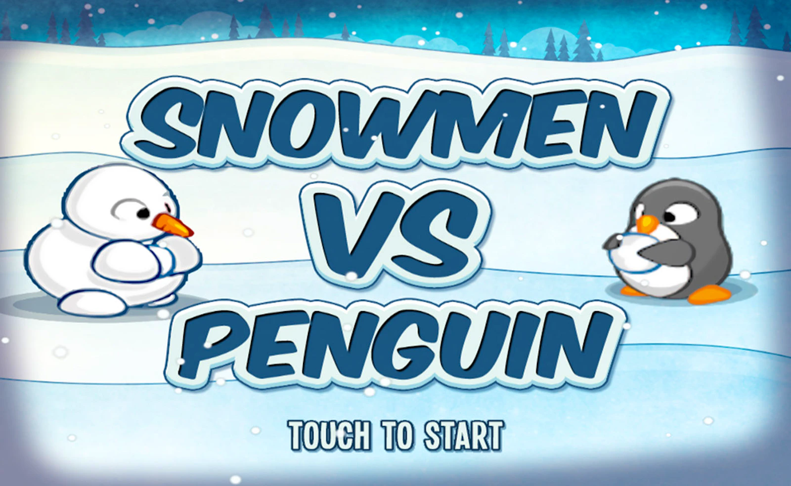 Snowmen VS Penguin — free online action game on Glaze Games