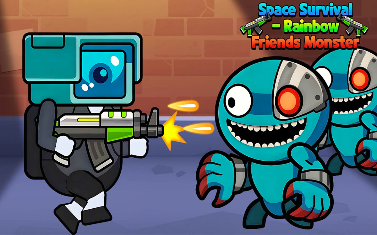 Play Space Survival Rainbow Friends Monster — free online Adventure game