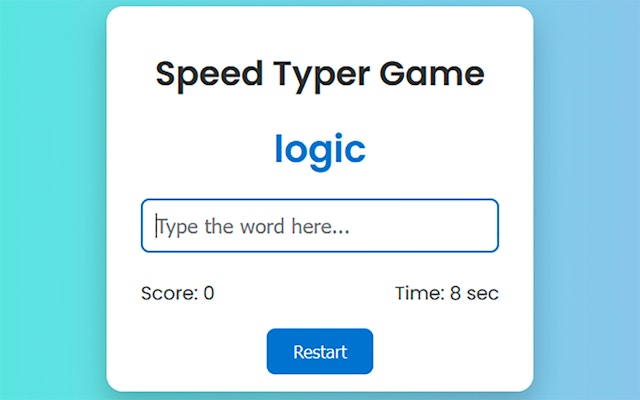 Speed Typer Game