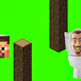 Spinning Skibidi Toilet Flappy Minecraft