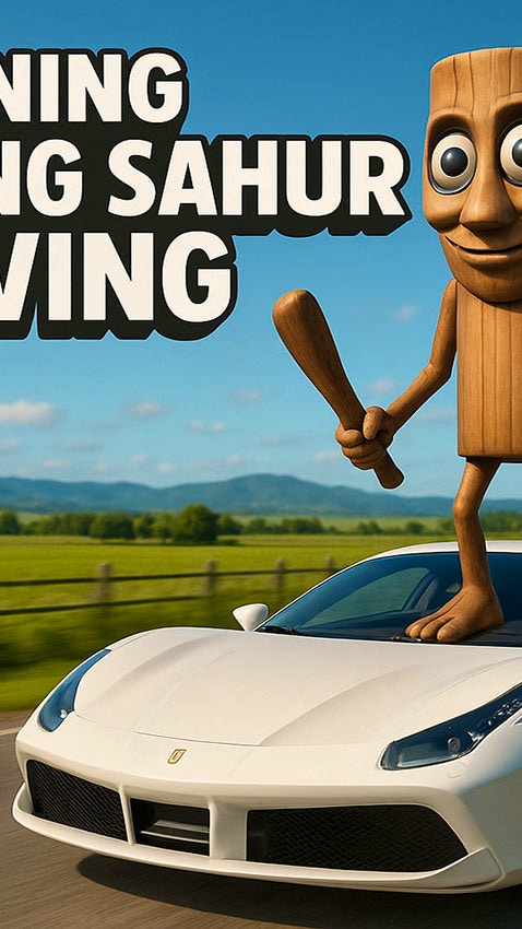 Spinning Tung Tung Sahur Driving