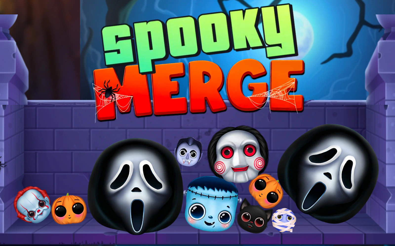 Spooky Merge — free online horror game on Glaze Games