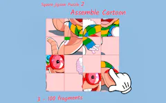 Square jigsaw Puzzle 2 - Assemble Cartoon