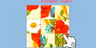 Square jigsaw Puzzle 2 - Assemble Flowers thumbnail