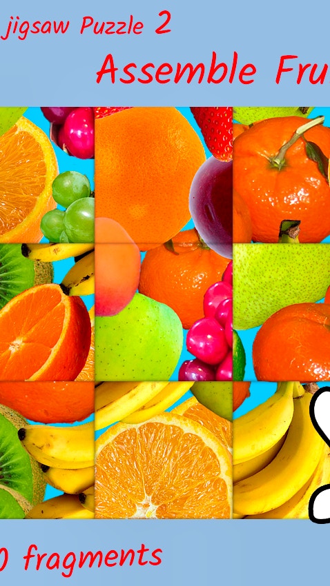 Square jigsaw Puzzle 2 - Assemble Fruits