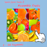 Square jigsaw Puzzle 2 - Assemble Fruits