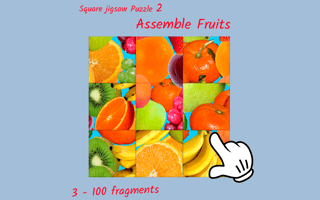 Square jigsaw Puzzle 2 - Assemble Fruits
