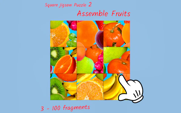 Square jigsaw Puzzle 2 – Assemble Fruits