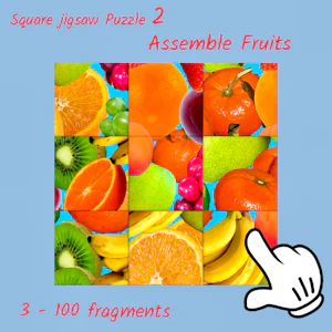 Square jigsaw Puzzle 2 - Assemble Fruits Thumbnail