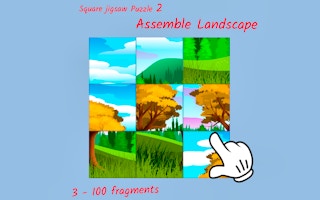 Square jigsaw Puzzle 2 - Assemble Landscape