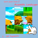 Square jigsaw Puzzle 2 - Assemble Landscape
