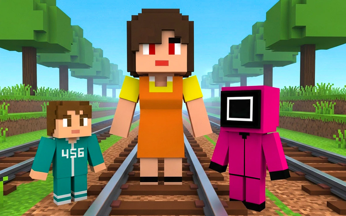 Play Squid Game Craft Runner — free online Runner game