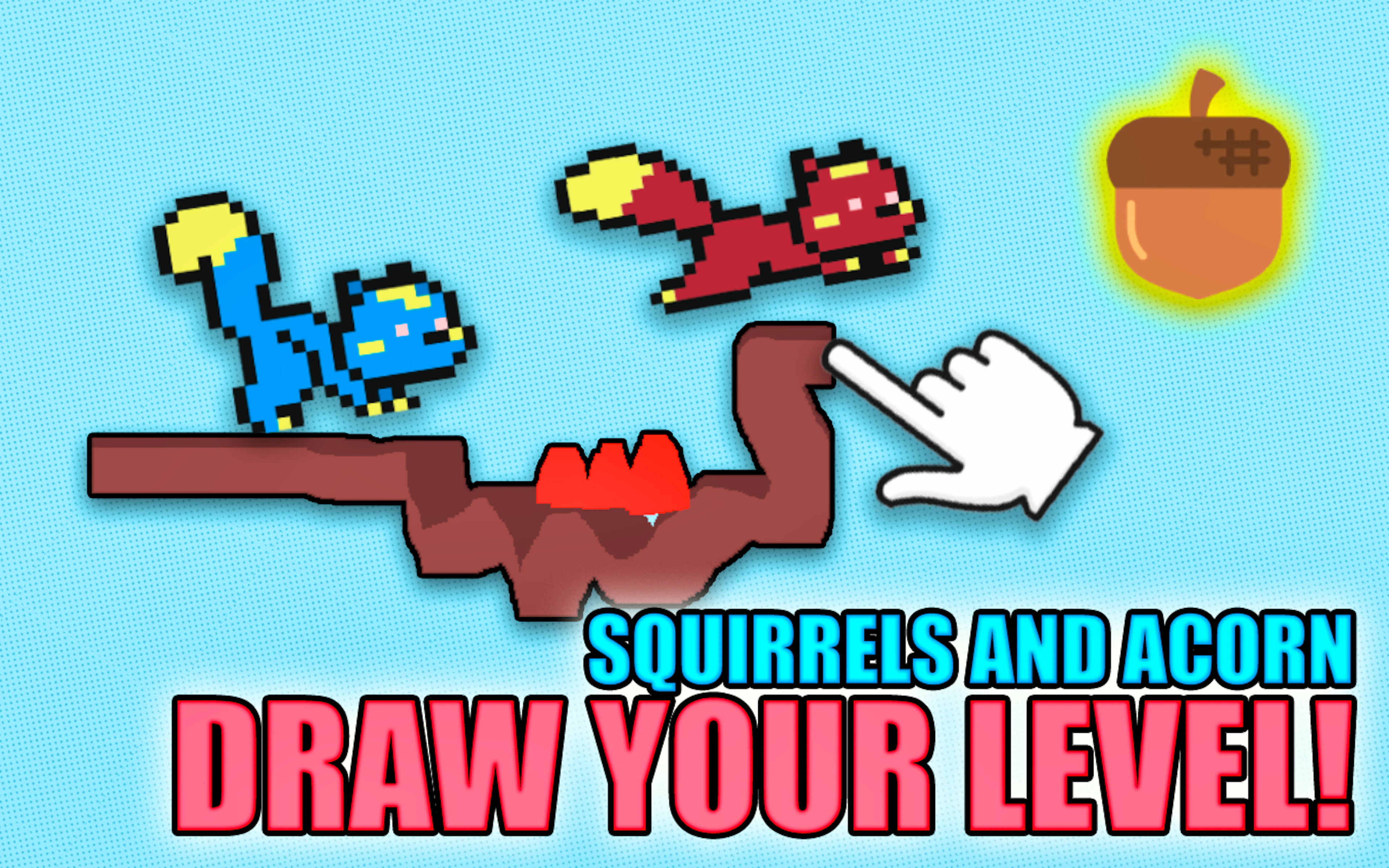 Squirrels and Acorn - Draw your level!