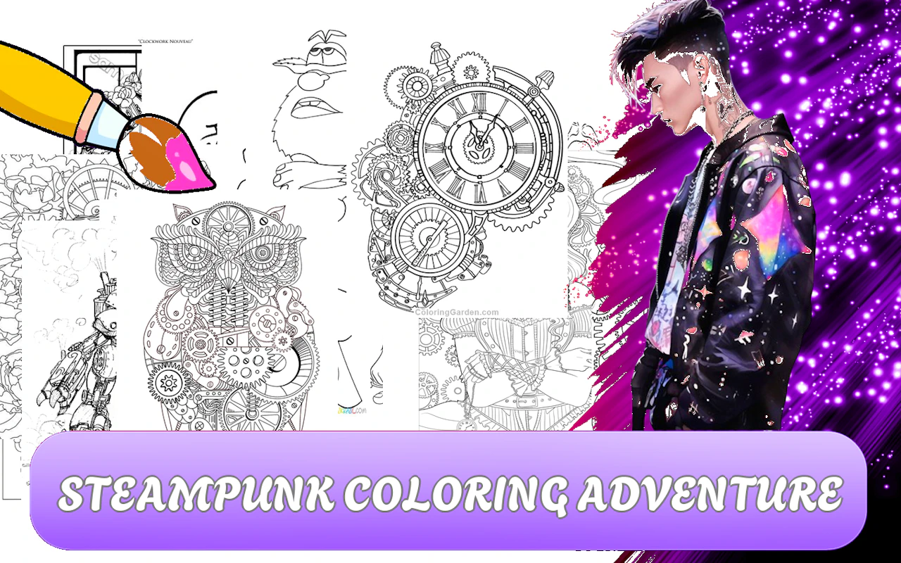 Pangkulay na Pakikipagsapalaran sa Estilong Steampunk