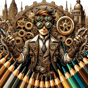 Pangkulay na Pakikipagsapalaran sa Estilong Steampunk Thumbnail