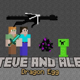 Steve and Alex Dragon Egg Online action Games on taptohit.com