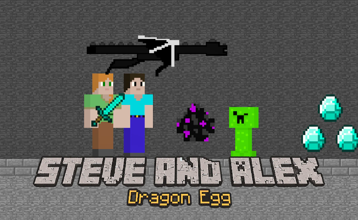Play Steve and Alex Dragon Egg — free online Action game