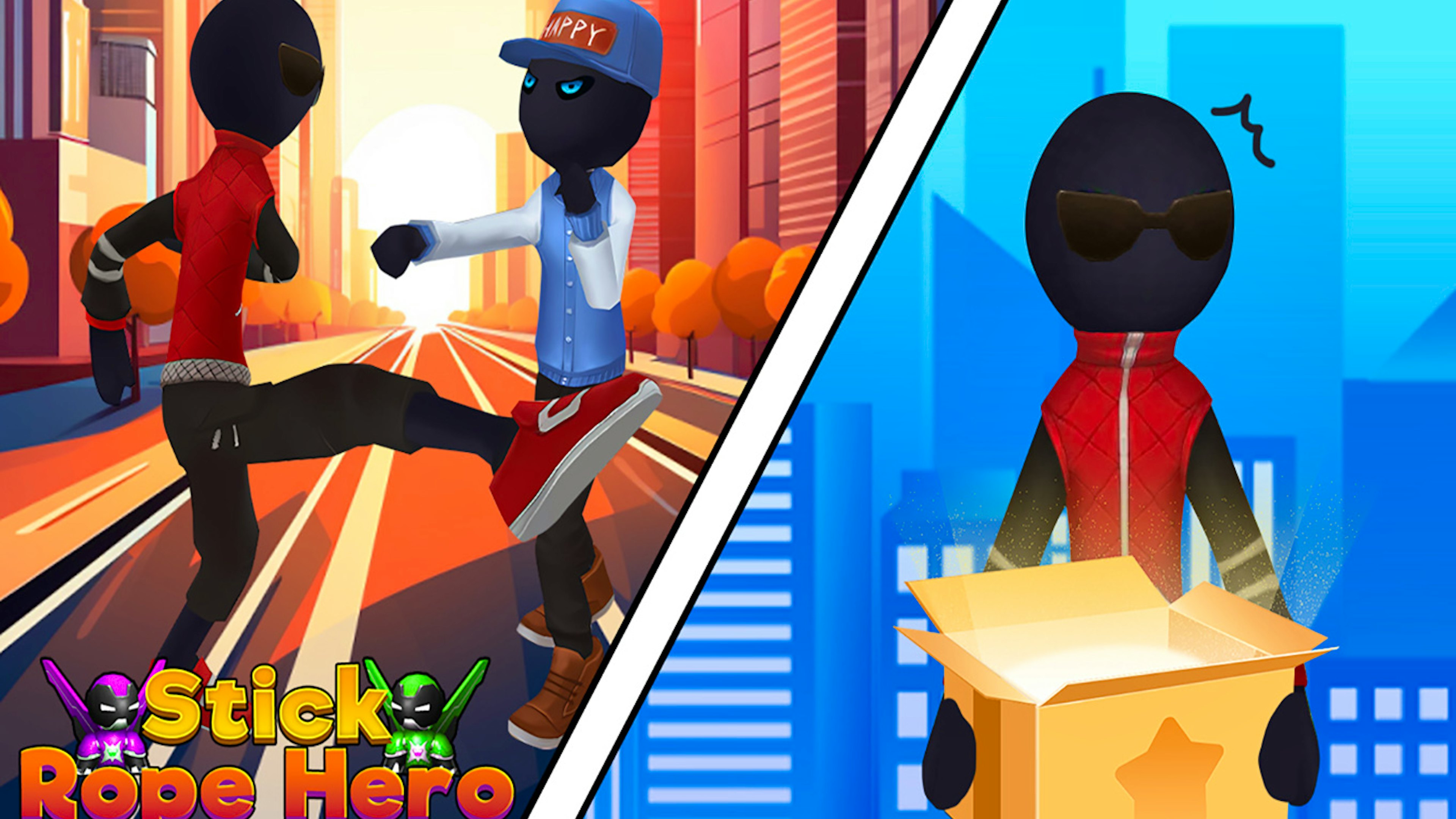 Stick Rope Hero