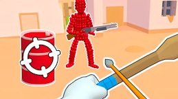 Stickman Archer Shooting Arrows at Reds