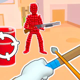 Stickman Archer Shooting Arrows at Reds