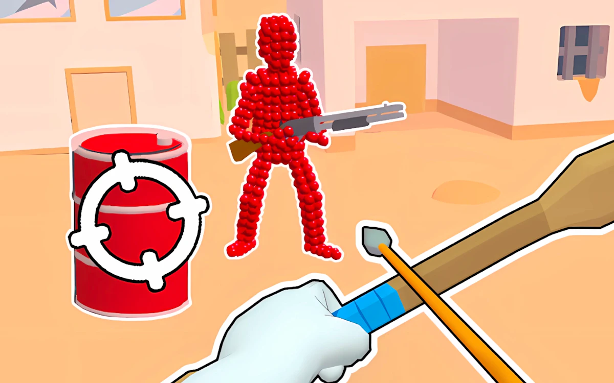 Play Stickman Archer Shooting Arrows at Reds — free online Archery game