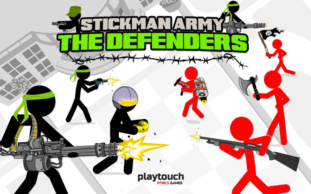 Play Stickman--Army The Defenders — free online Fighting game