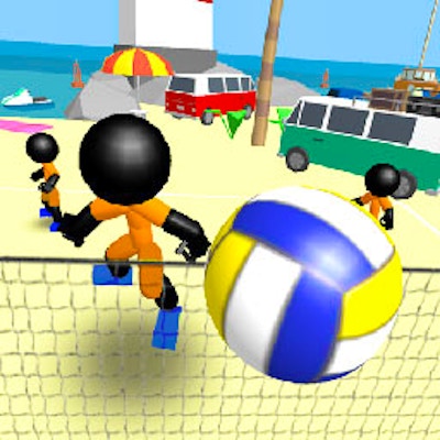 Stickman Beach Volleyball By Gamepix