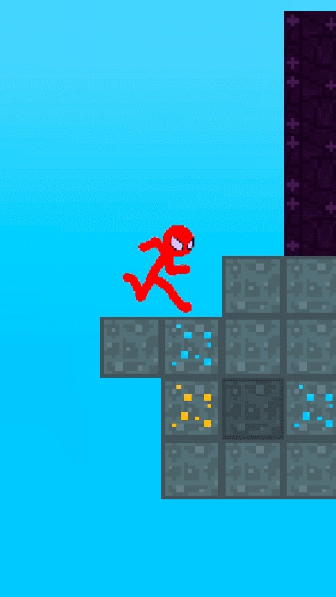 Stickman Blockworld Parkour 2