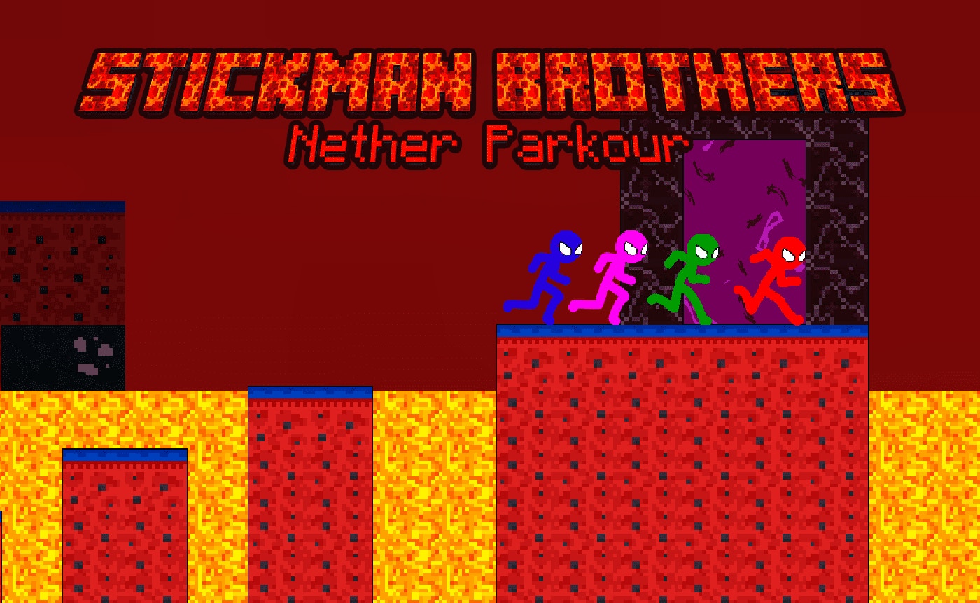 Stickman Brothers Nether Parkour