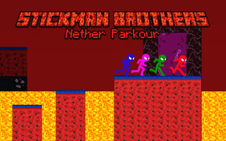 Stickman Brothers Nether Parkour game cover