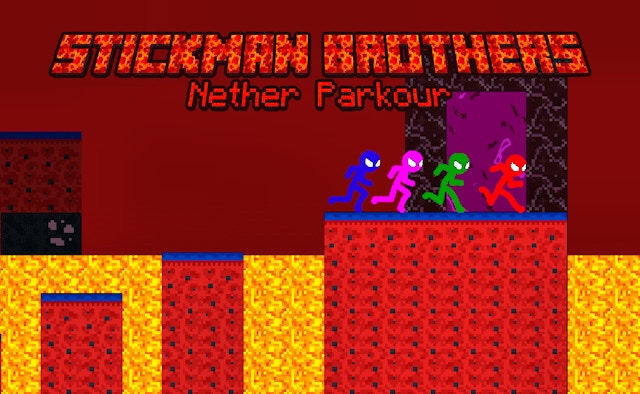 Stickman Brothers Nether Parkour