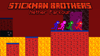 Stickman Brothers Nether Parkour game cover