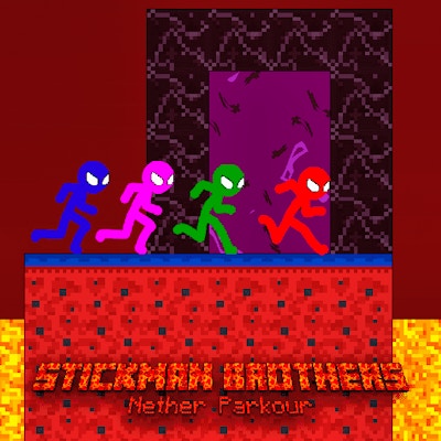 Stickman Brothers Nether Parkour By Gamepix