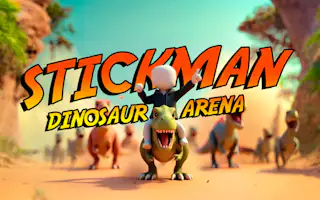Stickman. Arène des dinosaures